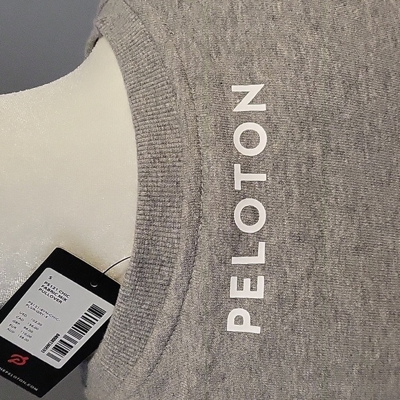 Peleton Chic Fabric Mix Gray Pink Purple Pullover Sweatshirt Windbreaker Size S - Picture 4 of 8